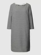 Sukienki - Sukienka o długości do kolan ze wzorem w paski - miniaturka - grafika 1