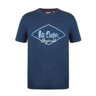 Koszulki męskie - Lee Cooper Logo T-shirt niebieski męskie, Rozmiar L - miniaturka - grafika 1