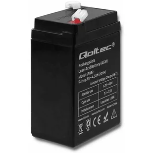 Qoltec Qoltec Qoltec Akumulator AGM | 6V | 4.5Ah | max.1.35A (53032) - Baterie do zasilaczy awaryjnych UPS - miniaturka - grafika 1