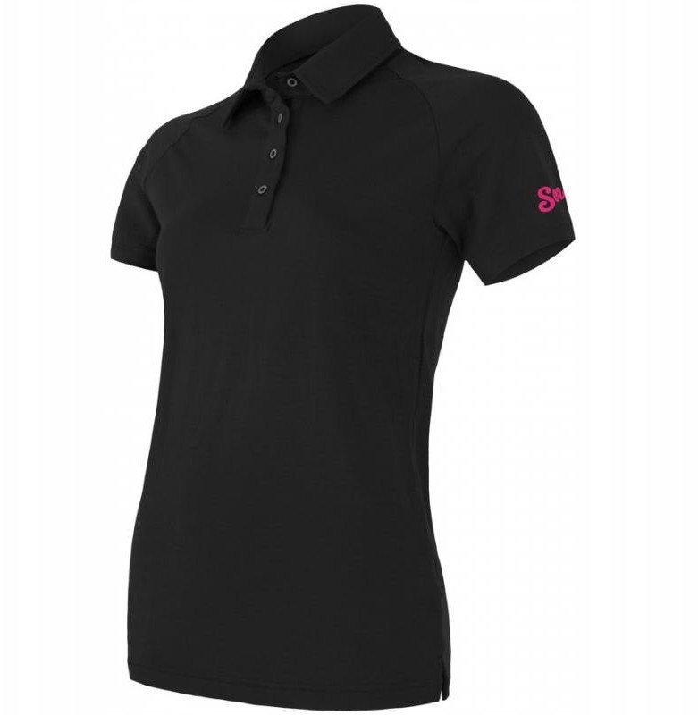 SENSOR MERINO ACTIVE POLO tee ss WOM blk M