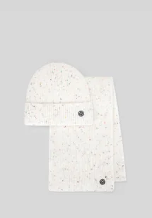 Damski komplet zimowy – czapka i szalik ecru - Czapki damskie Damski komplet zimowy – czapka i szalik ecru - Czapki damskie - miniaturka - grafika 1