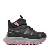 Buty dla dziewczynek - Trzewiki Hunter CEO-H8-478(IV)DZ Czarny - miniaturka - grafika 1