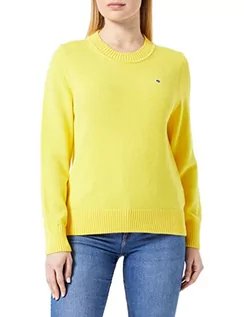 Swetry damskie - GANT Damski sweter ICON G Cotton C-Neck Pulower damski, żółty (Canary Yellow), standardowy, Canary yellow, XL - grafika 1