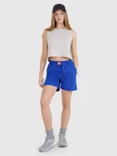 Spodenki damskie - 4F Spodenki casual damskie - niebieskie L - miniaturka - grafika 1