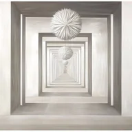 Fototapety - Fototapeta 3D Tunel Kule Abstrakcja Beżowy 400x280 cm Tapeta Do Sypialni Salonu Kuchni Na Flizelinie - miniaturka - grafika 1