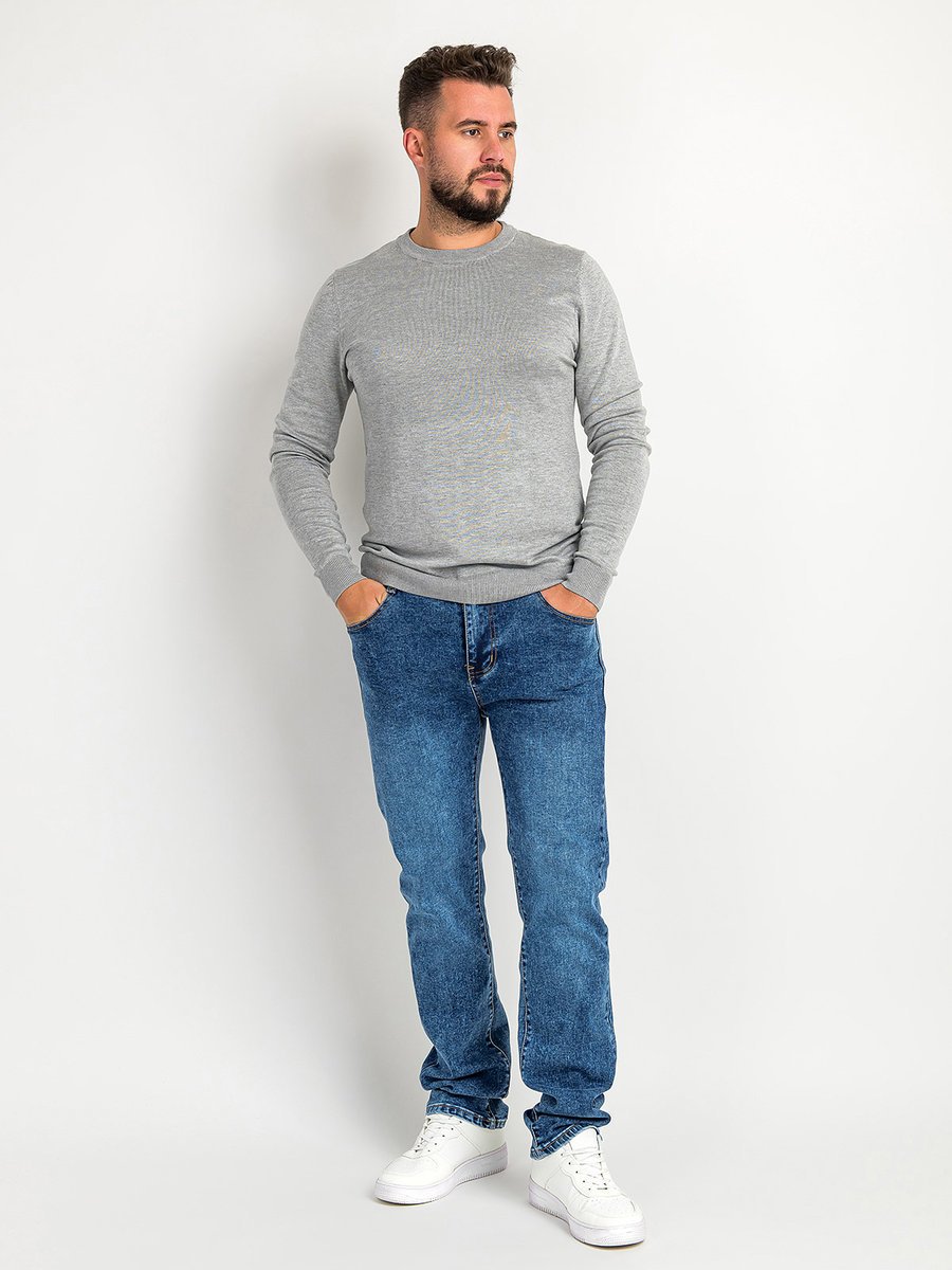 Sweter z wiskozą popielaty 2XL