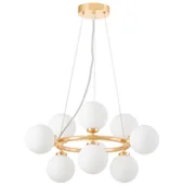 Lampy sufitowe - NOWOCZESNA LAMPA WISZĄCA ZŁOTA MARSIADA W9 - miniaturka - grafika 1