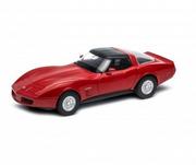 Samochody i pojazdy dla dzieci - Welly 1:34 Chevrolet 1982 Corvette Coupe -czerwony - miniaturka - grafika 1