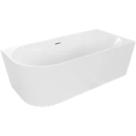 Wanny - Mexen Mia wanna wolnostojąca narożna prawa 160 x 80 cm, biała, przelew chrom - 52691608000P-01 - miniaturka - grafika 1