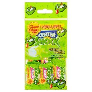 Chupa Chups Center Shock Gumy do żucia o smaku jabłkowym 36 g (9 sztuk) - Cukierki - miniaturka - grafika 1