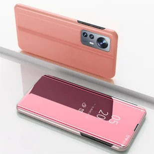 Clear View Case etui Xiaomi 12 Lite pokrowiec z klapką różowe - Etui i futerały do telefonów - miniaturka - grafika 2