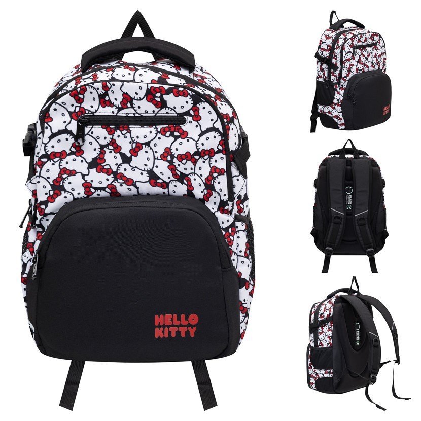 Plecak szkolny, Hello Kitty, dwukomorowy, różnokolorowy