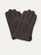 Rękawiczki - Brązowe rękawiczki skórzane Calgary L - miniaturka - grafika 1