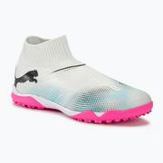 Piłka nożna - Buty piłkarskie PUMA Future 7 Match+ LL TT puma white/puma black/poison pink - miniaturka - grafika 1