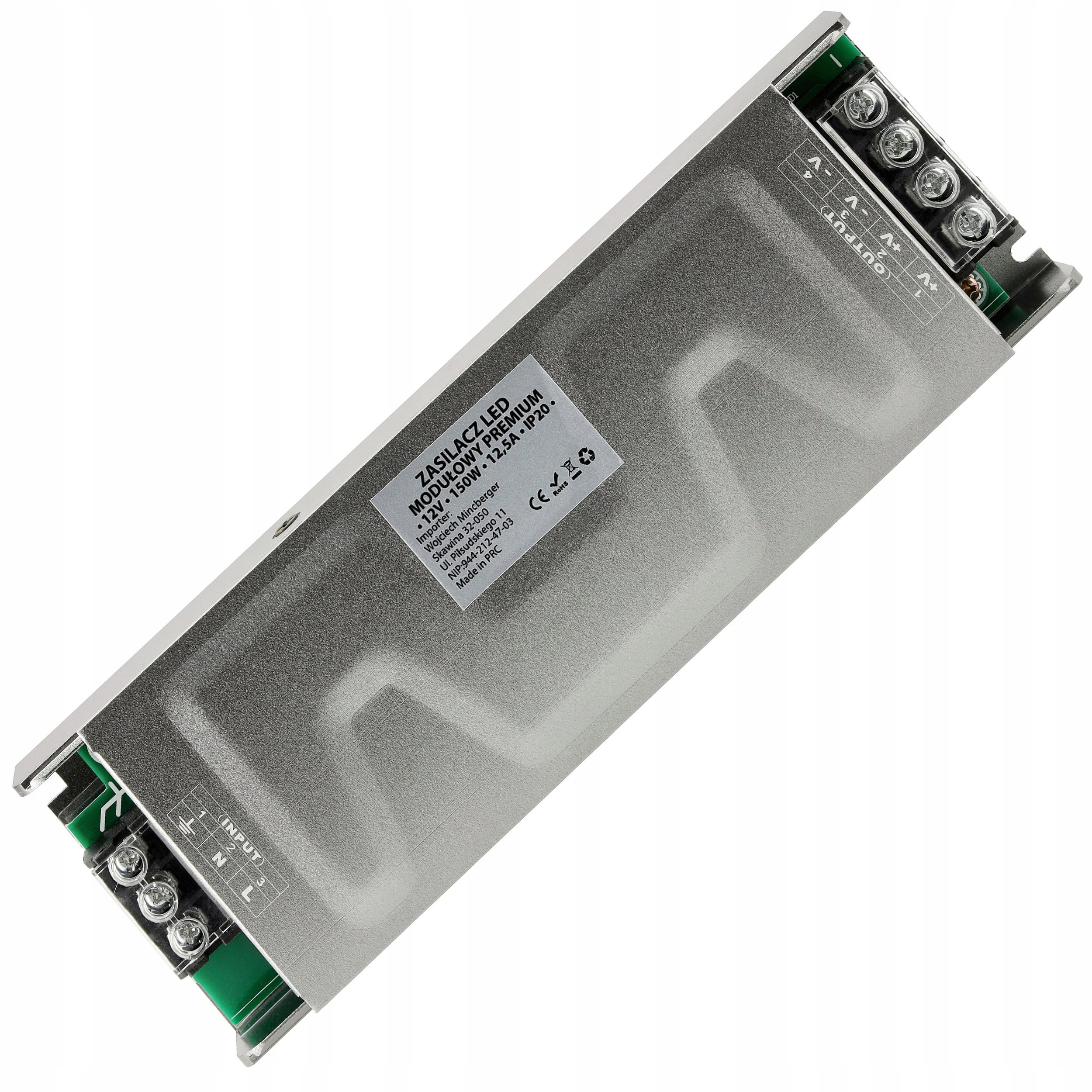 Zasilacz do Led Berge Zasilacz Led 12V Transformator 150W 12A IP20