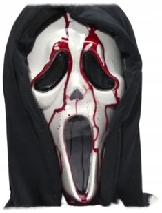 MASKA HALLOWEEN KRWAWIĄCY KRZYK HORROR KOMINIARKA PRZEBRANIE KOSTIUM - Dodatki do strojów karnawałowych - miniaturka - grafika 1