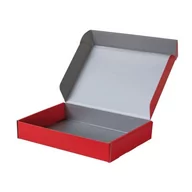 Pudełka i szkatułki - Pudełko Fasonowe Na Prezent Czerwono-Srebrne - miniaturka - grafika 1