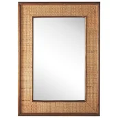 Lustra - Beliani Lustro ścienne 54 x 74 cm jasne drewno IGUALA - miniaturka - grafika 1