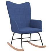 Fotele - vidaXL Fotel bujany, niebieski, tapicerowany tkaniną - miniaturka - grafika 1