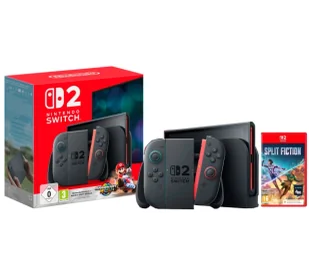 Nintendo Switch 2 Joy-Con Czarny + Mario Kart World + Split Fiction - Konsole Nintendo - miniaturka - grafika 1