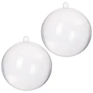 Bombki - Bombki akrylowe 8cm kula plastikowa decoupage zestaw 2 szt - miniaturka - grafika 1