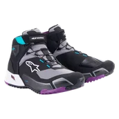 Buty motocyklowe - Buty Motocyklowe Damskie Alpinestars CR-X Drystar Czarny/Szary/Śliwkowy/Morski43,5 - miniaturka - grafika 1