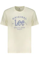 Koszulki męskie - KOSZULKA LEE Z KRÓTKIM RĘKAWEM MĘSKA BEŻOWA - miniaturka - grafika 1