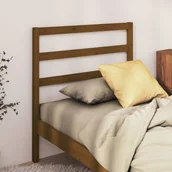 Inne meble do sypialni - Lumarko Wezgłowie łóżka, brązowe, 106x4x100 cm, lite drewno sosnowe - miniaturka - grafika 1