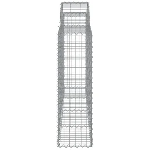 vidaXL Kosze gabionowe, 11 szt, 200x30x100/120cm, galwanizowane żelazo - Ogrodzenia - miniaturka - grafika 6