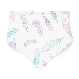 Śliniaczek bambusowy bandana - Rajskie piórka - Śliniaki i fartuszki - miniaturka - grafika 1