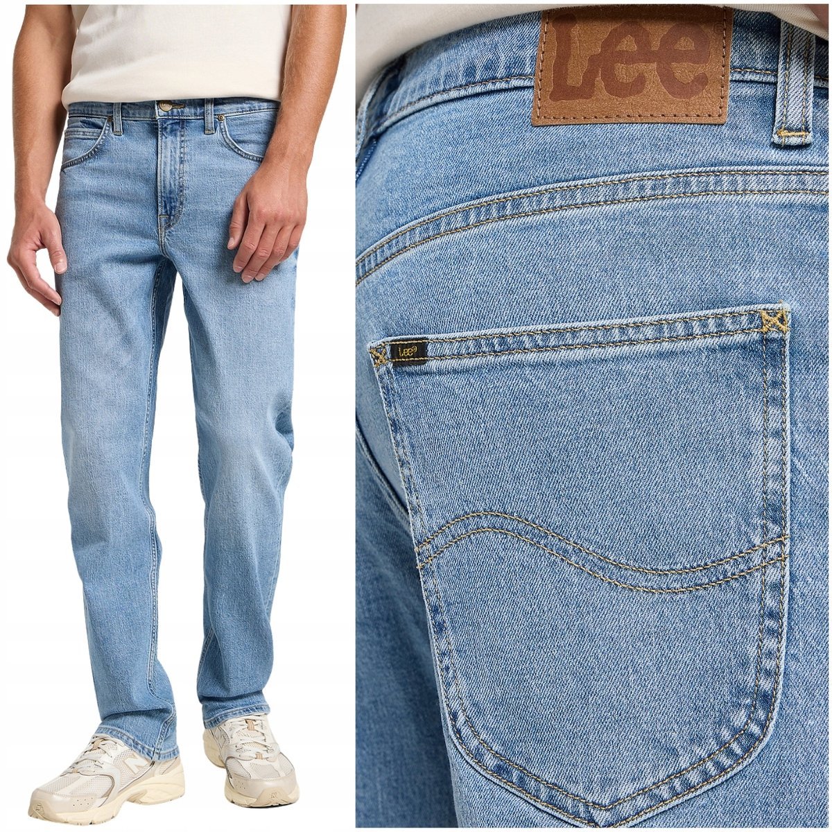 Lee BROOKLYN straight Horizon klasyczne proste spodnie jeansowe W32 L32