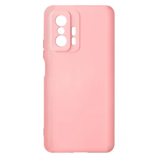 Etui do Xiaomi 11T e 11T Pro silikonowe półsztywne miękkie w dotyku wykończenie różowe - Etui i futerały do telefonów - miniaturka - grafika 1