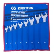 Zestawy narzędziowe - ZESTAW KLUCZY PŁASKO-OCZKOWYCH 8cz. 18 - 32mm, ETUI King Tony - miniaturka - grafika 1