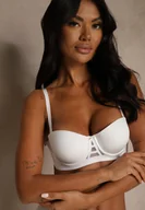 Biustonosze - Biały Klasyczny Biustonosz Typu Balkonetka Doriesana - miniaturka - grafika 1