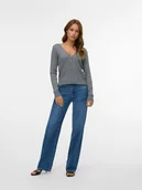 Swetry damskie - ONLY Kardigan w kolorze szarym - miniaturka - grafika 1