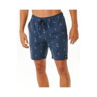 Kąpielówki męskie - Boardshorty RIP CURL Hula Breach Volley granatowy - miniaturka - grafika 1