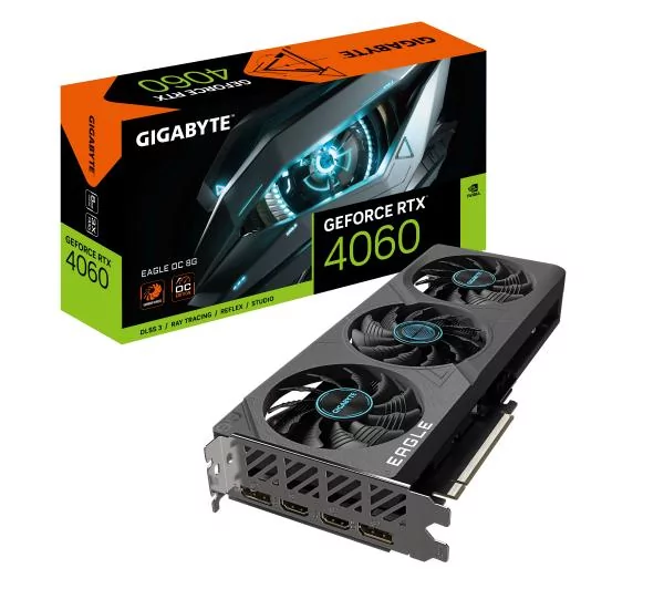 Gigabyte GeForce RTX 4060 EAGLE OC - 8GB - GDDR6 - 128bit GV-N4060EAGLE OC-8GD