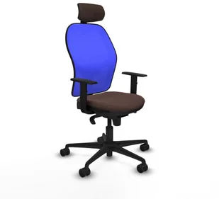 Fotel biurowy, krzesło biurowe Krzesło Biurowe z Zagłówkiem Piqueras y Crespo 1D036N2 Niebieski Ceimnobrązowy - Fotele i krzesła biurowe - miniaturka - grafika 1