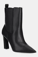 Botki damskie - Aldo sztyblety skórzane LIORA damskie kolor czarny na słupku 14147559 - miniaturka - grafika 1