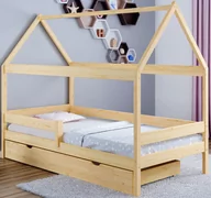 Łóżka dla dzieci i młodzieży - Drewniane łóżko dla dziecka z szufladą sosna Petit 4X 160x80 cm - miniaturka - grafika 1