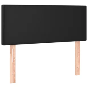 Lumarko Łóżko kontynentalne z materacem, czarne, ekoskóra 100x200 cm - Łóżka - miniaturka - grafika 7