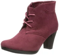 Kozaki damskie - Andrea Conti 0616443002 damskie kozaki z krótką cholewką, czerwony - czerwony Vino 054-37 eu - miniaturka - grafika 1