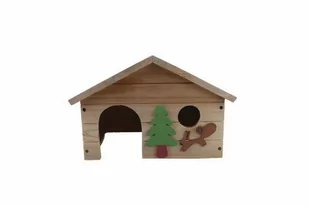 TAJEMNICZY OGRÓD Domek dla wiewiórek 35 x 25.5 x 25.5 cm drewniany z okienkiem - Karmniki dla ptaków - miniaturka - grafika 1