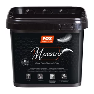 Lekka gładź polimerowa Fox Dekorator Maestro 14kg - Gipsy i gładzie gipsowe - miniaturka - grafika 1