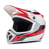 Kaski motocyklowe - Kask Cross Bell MX-9 Mips Czerwony/Złamany BiałyL - miniaturka - grafika 1