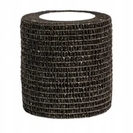 Piłka nożna - Taśma Do Getrów Czarna Piłkarska Szeroka Bandaż Kohezyjny 4,5M Tejp Owijka - miniaturka - grafika 1