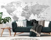 Tapety - Tapeta panoramiczna Mapa Świata 371 x 280 cm - miniaturka - grafika 1