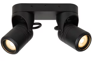 Lucide Niort 14825/02/30 kinkiet lampa ścienna IP44 2x6W GU10 czarny - Lampy ścienne - miniaturka - grafika 2