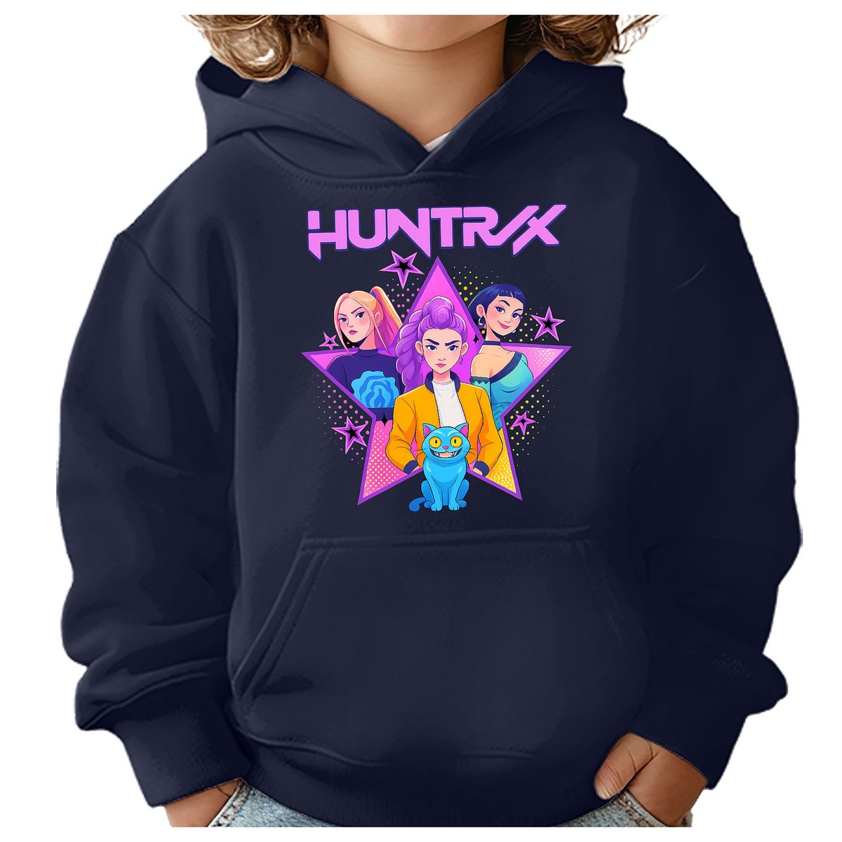 BLUZA DZIECIĘCA KPOP DEMON HUNTERS HUNTRIX 110-116 Z KAPTUREM BAWEŁNIANA