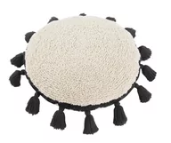 Poduszki dekoracyjne - MIA home, Poduszka bawełniana Circle : Kolor - Czarny - miniaturka - grafika 1